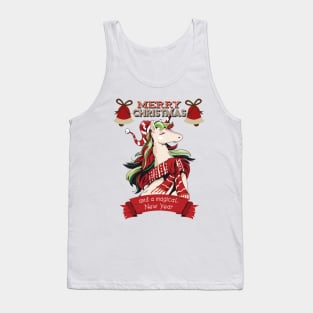 Merry Christmas Unicorn Tank Top